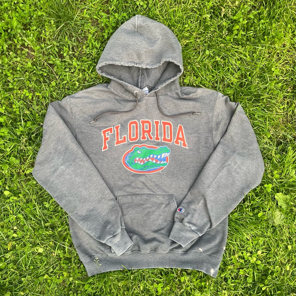 Champion Florida Gators Gray Hoodie Size M | Vintage Thrifted Look